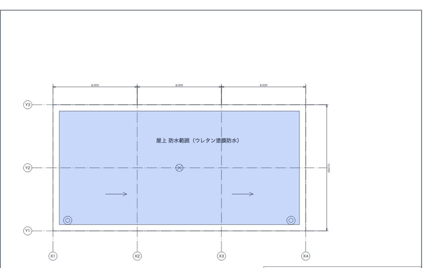 Web CAD で描いた屋上平面図